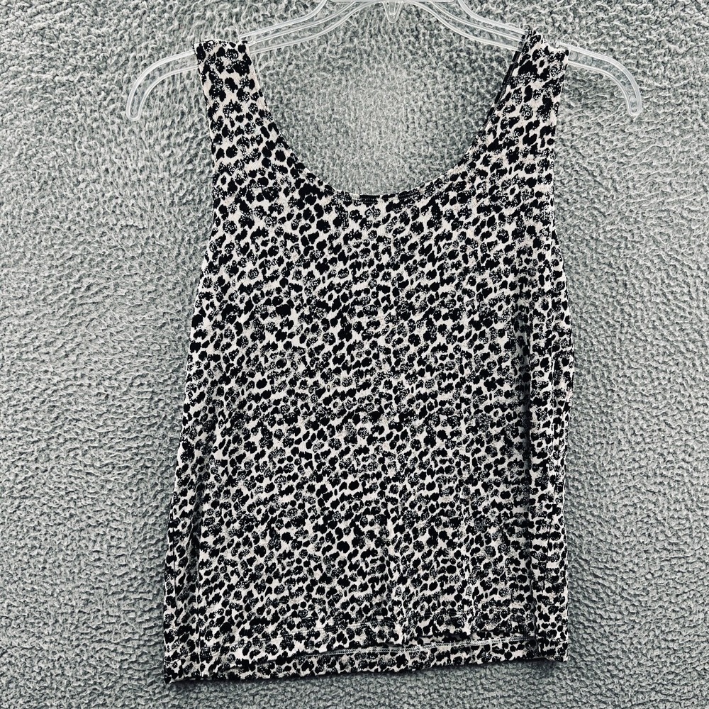 Chicos Travelers Women Slinky Tank L Animal Print Resort Vacation Travel Cruise